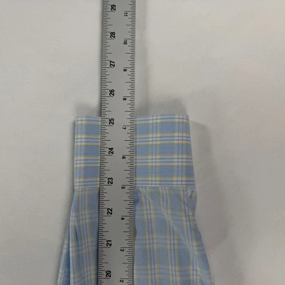 Brooks Brothers Dress Shirt Mens 16-34 Classic Fit Blue Yellow Supima Cotton - Picture 9 of 13